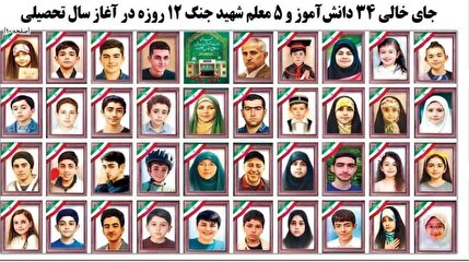 شهدای دانش آموز جنگ دفاع مقدس 12روزه